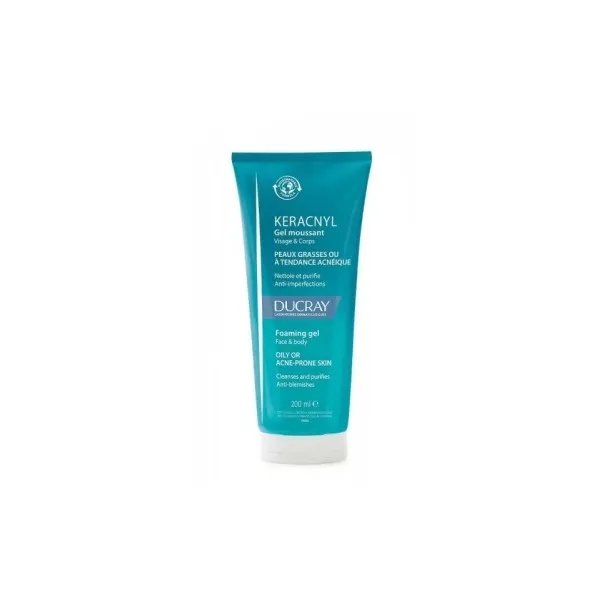 DUCRAY KERACNYL GEL MOUSSANT VISAGE ET CORPS 200ML - 