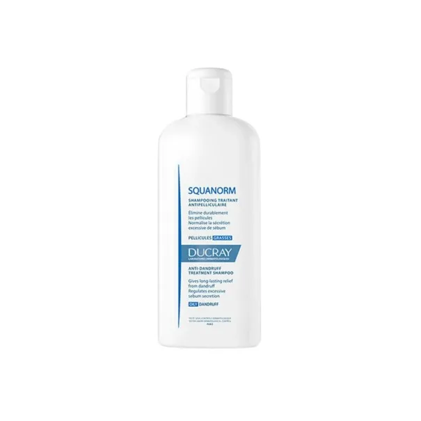 DUCRAY SQUANORM SHAMPOOING PELLICULES GRASSES 200ML - 