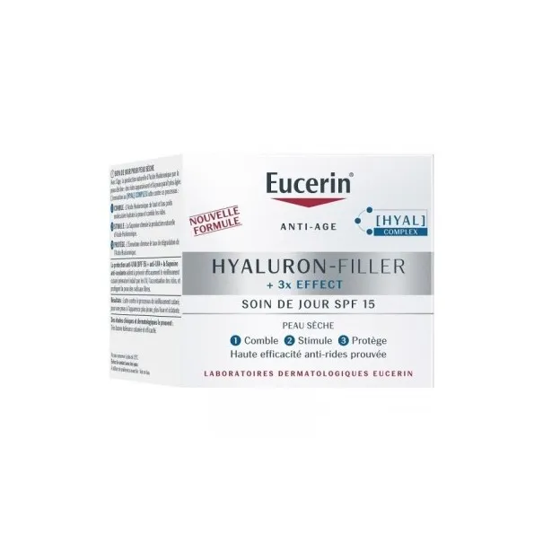 EUCERIN HYALURON FILLER SOIN DE JOUR ANTI AGE SPF15 PEAU SECHE 50ML - 