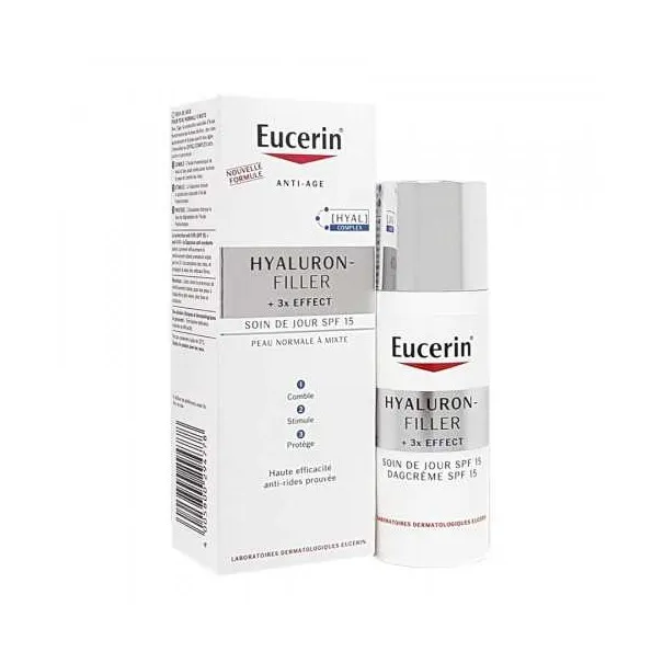EUCERIN HYALURON-FILLER 3 EFFECT SOIN DE JOUR PEAUX NORMALES A MIXTES 50ML - 