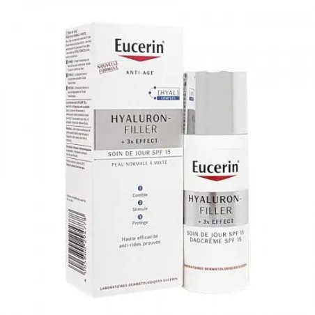 EUCERIN HYALURON-FILLER 3 EFFECT SOIN DE JOUR PEAUX NORMALES A MIXTES 50ML - 