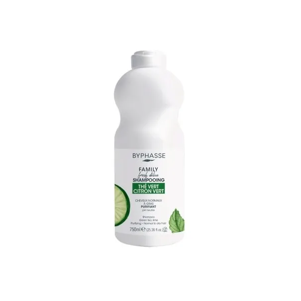 BYPHASSE FAMILY SHAMPOOING THE VERT CITRON VERT CHEVEUX GRAS 750ML - BYPHASSE