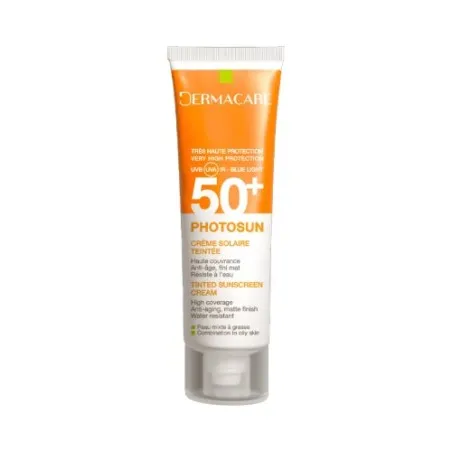 DERMACARE PHOTOSUN 01 CREME SOLAIRE TEINTE PEAUX MIXTES A GRASSES SPF 50+ 50ML - 