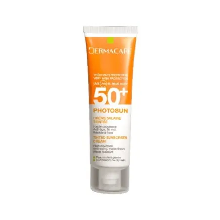 DERMACARE PHOTOSUN 02 CREME SOLAIRE TEINTE PEAUX MIXTES A GRASSES SPF 50+ 50ML - 
