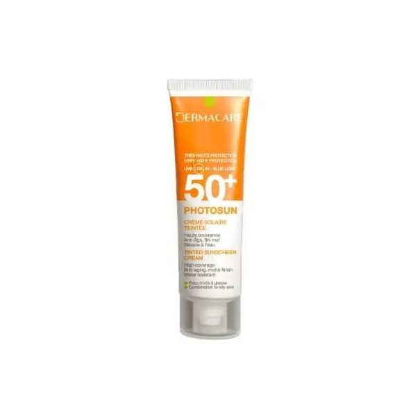 DERMACARE PHOTOSUN 1.5 CREME SOLAIRE TEINTEE PEAUX MIXTES A GRASSES SPF 50+ 50ML - 