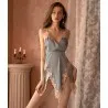 Nuisette En Satin Et Dentelle LF046 - 