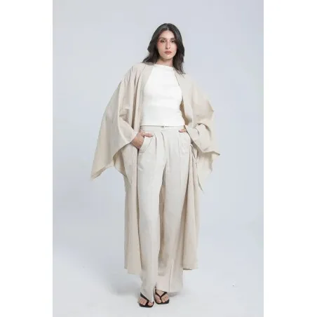 Kimono en lin brodé - Estelle