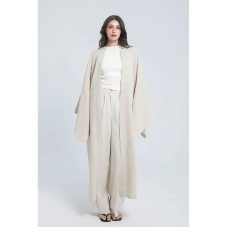 Kimono en lin brodé - Estelle