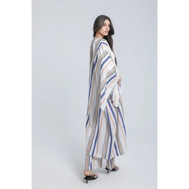 KIMONO EN LIN RAYÉ - Estelle