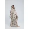 Robe longue en lin imprimé feuillage - Estelle