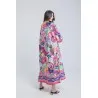 Robe mi longue en Satin Imprimé - Estelle