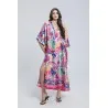 Robe mi longue en Satin Imprimé - Estelle