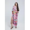 Robe mi longue en Satin Imprimé - Estelle