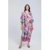 Robe mi longue en Satin Imprimé - Estelle