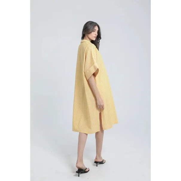 Robe tunique en lin rayé - Estelle Robe tunique en lin rayé - Estelle