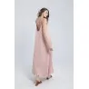 Robe longue évasée à bretelles en viscose - Estelle