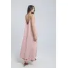 Robe longue évasée à bretelles en viscose - Estelle