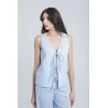 Veste à lanières en lin - Estelle