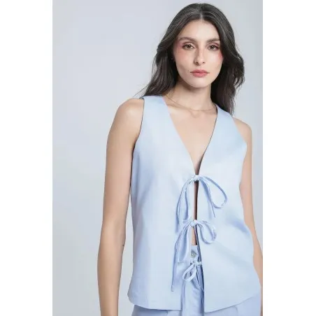 Veste à lanières en lin - Estelle