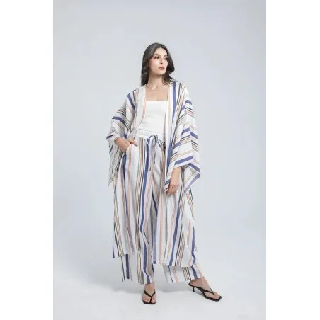 ENSEMBLE EN LIN RAYÉ - Estelle