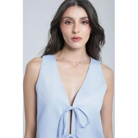 Ensemble en Lin – Veste à liens & pantalon fluide - Estelle