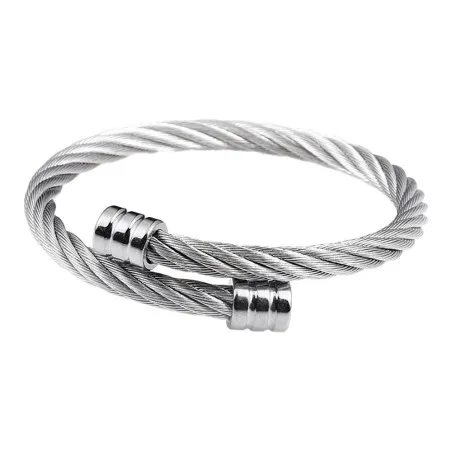 Stainless steel charm leather bracelet - ALBERTO RICCI