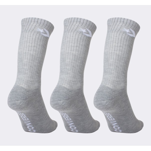 Converse – Lot de 3 paires de chaussettes Converse Classic Star Chevron Crew – Gris - CONVERSE
