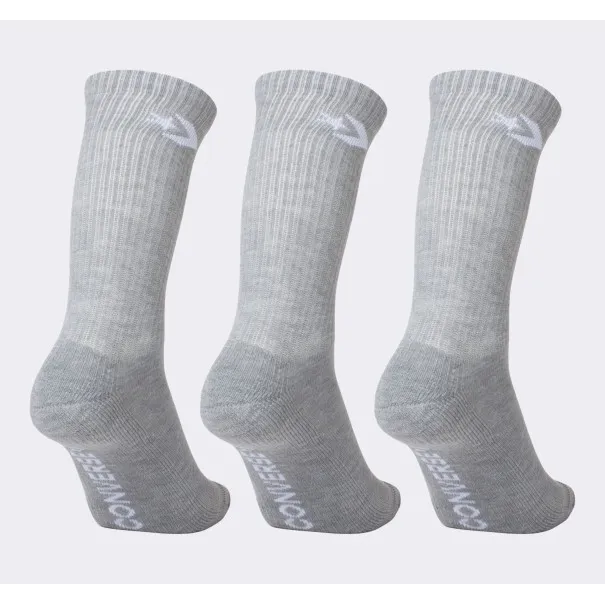 Converse – Lot de 3 paires de chaussettes Converse Classic Star Chevron Crew – Gris - CONVERSE