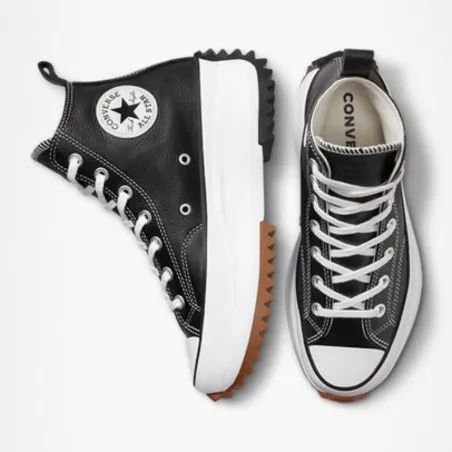 Converse -RUN STAR HIKE PLATFORM FOUNDATIONAL LEATHER – Noir - CONVERSE