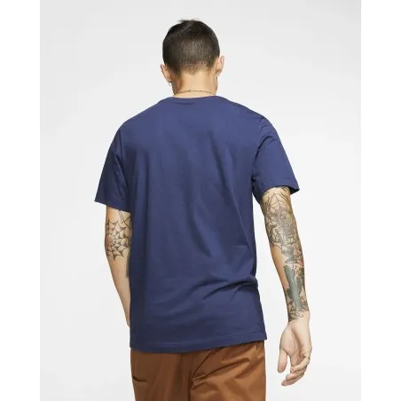 Nike Homme – Club Nike Sportswear T-shirt – bleu marine/blanc - NIKE