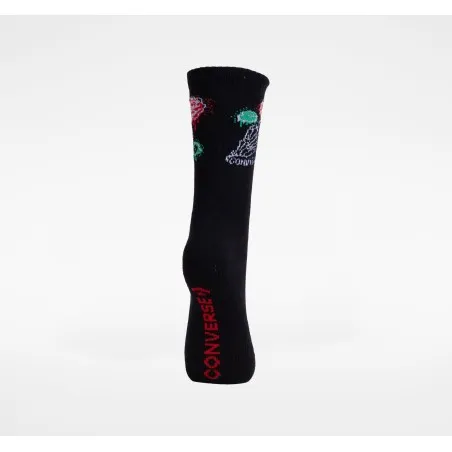 Converse – 1 paquet de demi-coussin Converse Spray Paint Crew – Noir - CONVERSE