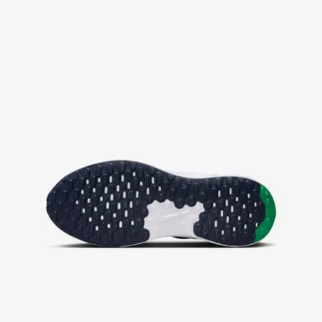 Nike Enfant – Nike Revolution 7 – Blanc/Violet persan/Bleu marine/Vert stade - NIKE
