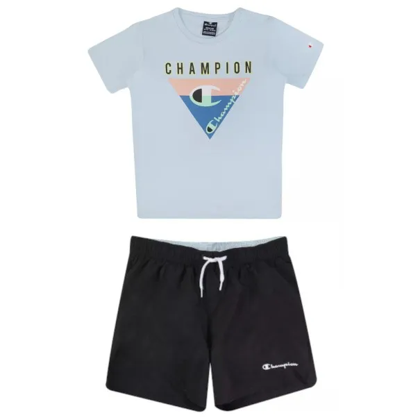 Champion -Maillot de bain enfant Champion avec maillot de bain – bleu clair et noir - CHAMPION