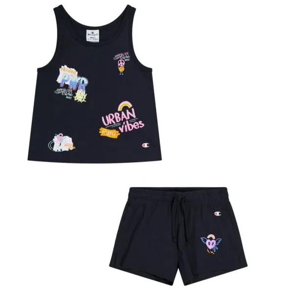 Champion -Ensemble d’été Champion pour enfant avec short, 2 pièces – Noir - CHAMPION