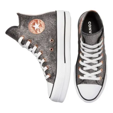 Converse Femme – Chuck Taylor All Star Lift Forest Glam Hi – Noir/Gris/Blanc - CONVERSE