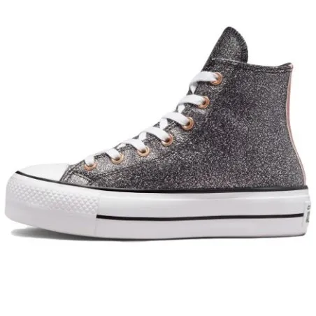 Converse Femme – Chuck Taylor All Star Lift Forest Glam Hi – Noir/Gris/Blanc - CONVERSE