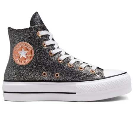 Converse Femme – Chuck Taylor All Star Lift Forest Glam Hi – Noir/Gris/Blanc - CONVERSE