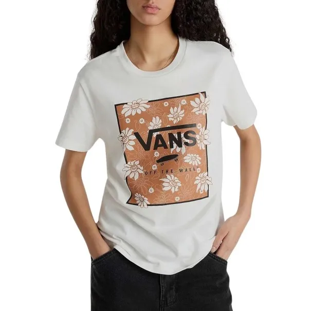Vans – Camiseta Vans Tropic Fill Floral – Beige Blanc - VANS