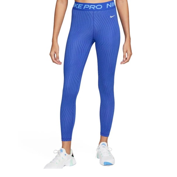Nike Femme – Collant Nike W NP DF MR 7/8 AOP – Bleu roi - NIKE