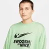 Nike Femme – Sweat-shirt ras du cou en polaire surdimensionné Nike – Vert vapeur/noir - NIKE