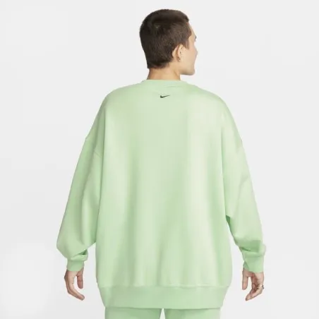 Nike Femme – Sweat-shirt ras du cou en polaire surdimensionné Nike – Vert vapeur/noir - NIKE