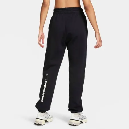 Nike Femme – Pantalon ample en polaire Nike – Noir/Voile - NIKE