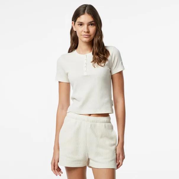 Champion -T-shirt à col rond Champion pour femme – Crème - CHAMPION