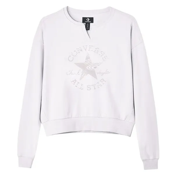 Converse Femme – Sweat-shirt ras du cou avec patch Chuck Taylor – Blanc - CONVERSE