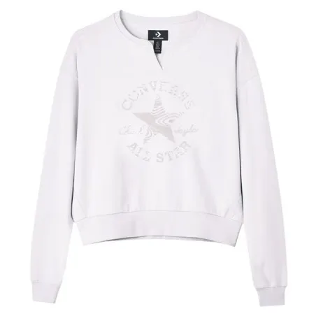 Converse Femme – Sweat-shirt ras du cou avec patch Chuck Taylor – Blanc - CONVERSE