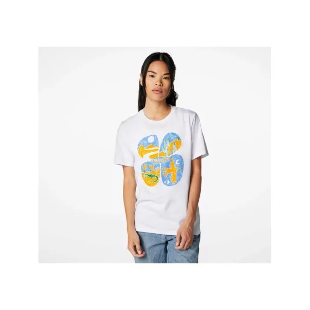 Converse Femme – T-shirt Converse Artist SS original – Blanc - CONVERSE