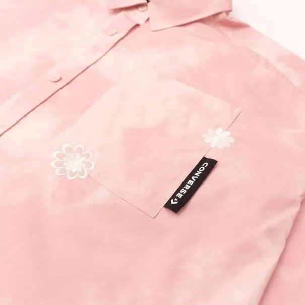 Converse Femme – Chemise tissée à manches longues – Rose - CONVERSE