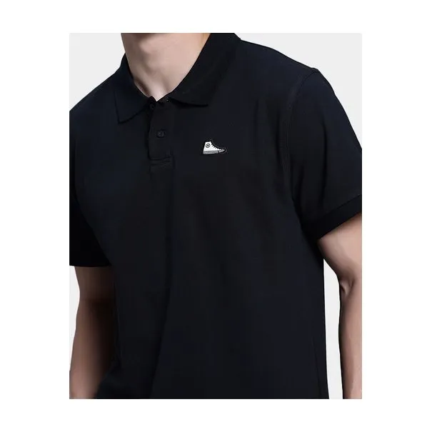 Converse Homme – Polo avec patch de chaussure – Noir - CONVERSE