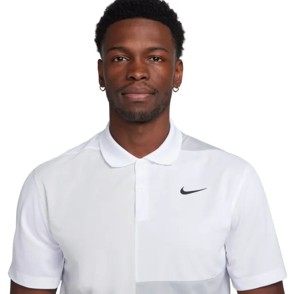 Nike Homme – Polo Nike Dri-Fit Victory+ Blocked – Blanc - NIKE