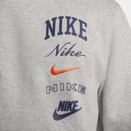 Nike Homme – Sweat à capuche Nike Club – Gris foncé chiné/Gris fumé - NIKE